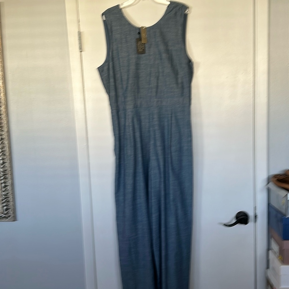 J CREW CHAMBRAY JUMPSUIT SIZE 16